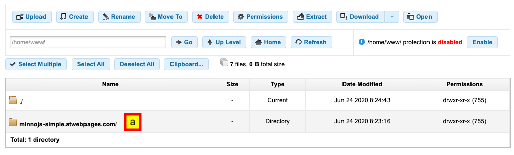 Image 4: the file manager, in the root folder