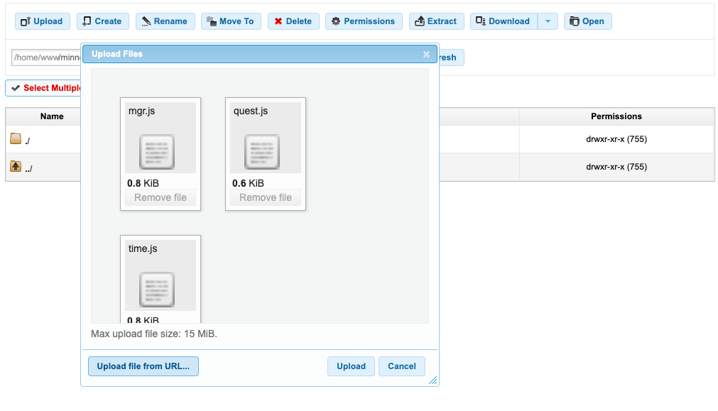 Image 6: the file manager, in the study folder